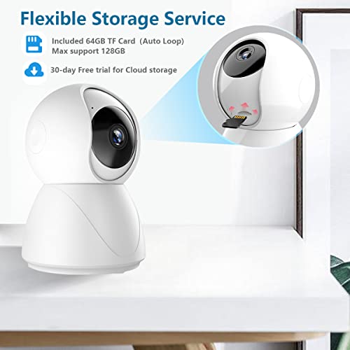 2K Indoor Camera, 5G & 2.4G Wireless Camera For Pet Camera Baby Monitor, 4Mp 360° Ptz Security Dog Cameras For Home Security With Night Vision #TOP3