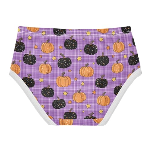 Girls Underwear Soft Cotton Pumpkin Check Kids Panties in Sizes 2/3t, 4t, 5t, 6 and 82