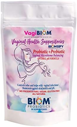 Suppositorio Probiótico Vaginal Biom Régimen Natural de pH vaginal y Control de Olores Equilibrio y Nutre Microbioma Vaginal Sin parabenos 30