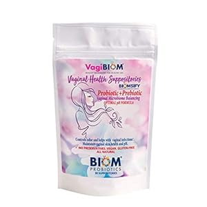 Biom Probiotic Suppository: Natural Vaginal pH and Odor Control Regimen; Balance and Nourishes Vaginal Microbiome; No Parabens (30)