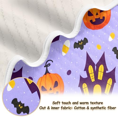 Burbuja Castles Pumpkins Baby Blanket for Boys Girls, Nursery Soft Warm Swaddling Receiving Baby Blankets, 30x40 in Toddler Blanket2
