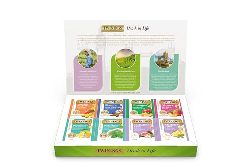Image of Twinings Superblends Wellness Collection, Variety Gift Box Sampler, 40 Tea Bags