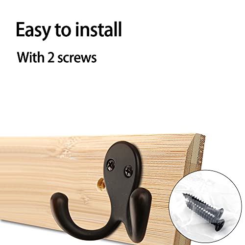 HASWARE 6 PCS Double Prong Robe Hook - Image 4