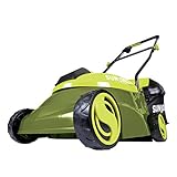 Sun Joe MJ401C-XR 14-Inch 28V 5 Ah Cordless Lawn Mower w/Brushless Motor, Green (Renewed)