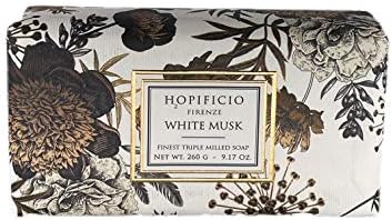 HOPIFICIO - Finest Milled All-Natural Bar Soap, Moisturizing & Brightening. Suitable for Hand, Face & Body – 9 Oz (White Musk)
