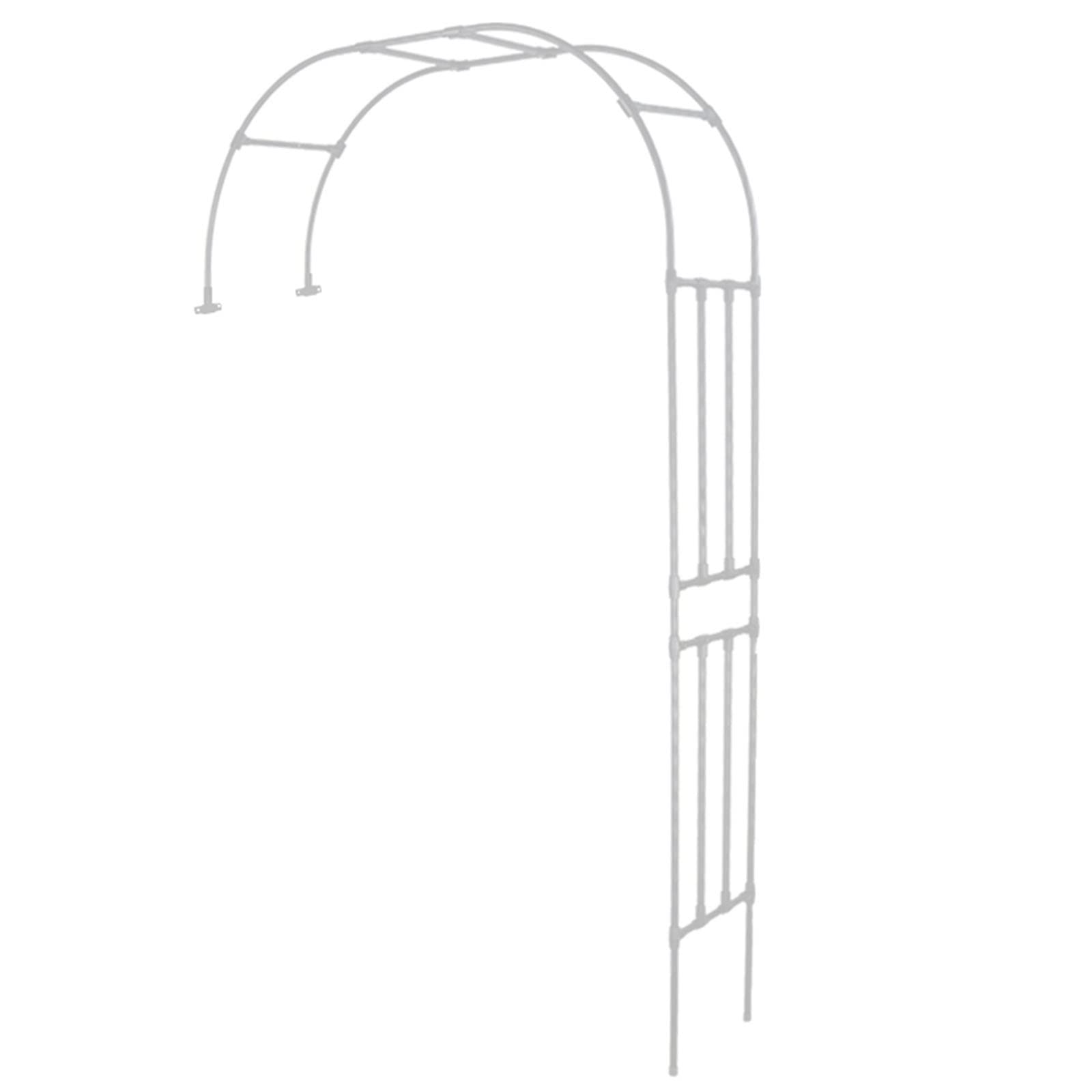 Arche de jardin en métal noir 240cm demi-arche pour plantes et roses