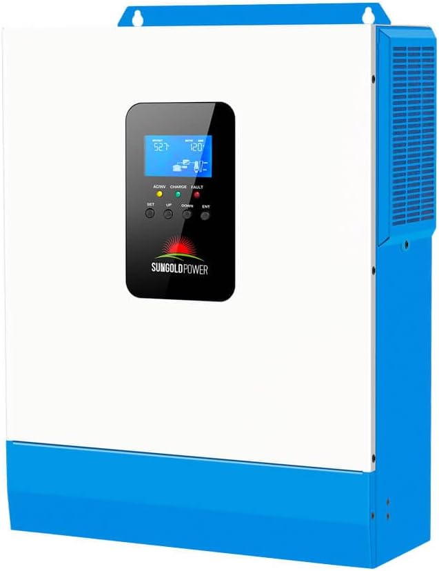 SUNGOLDPOWER UL1741 5000W DC 48V solar inverter All In One,120V AC output Pure Sine Wave Inverter,Built-in 80A MPPT solar charger and 40A AC charger,For home,Cabin,Backup,Off-grid system (NO Parallel)