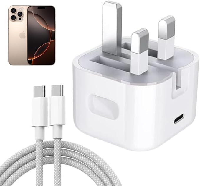 35W Fast USB C Power Adapter Plus Type C Cable for iPhone 16 Pro Max Fast Charger Type C Wall Plug for iPhone 15 Pro Max/16 Pro/16/16 Plus/15 Pro/15
