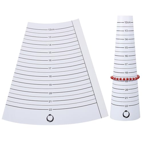 GOMAKERER 2 Stück Kunstharz-Armbandgrößen, Handgelenkgrößen-Messwerkzeug, Armreif-Messgerät für Armband, Armreif, Schmuckherstellung, DIY