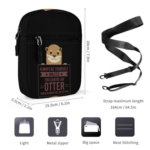 Always Be A Otter Mini Crossbody Bag Anti-Theft Side Shoulder Bags Messenger Bag Unisex2