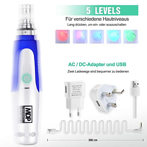 Elektrische Dermapen Koi Beauty Professionele microneedling voor thuis 0,25-2,0 mm Verstelbaar - 5 snelheidsniveaus… - Afbeelding 5