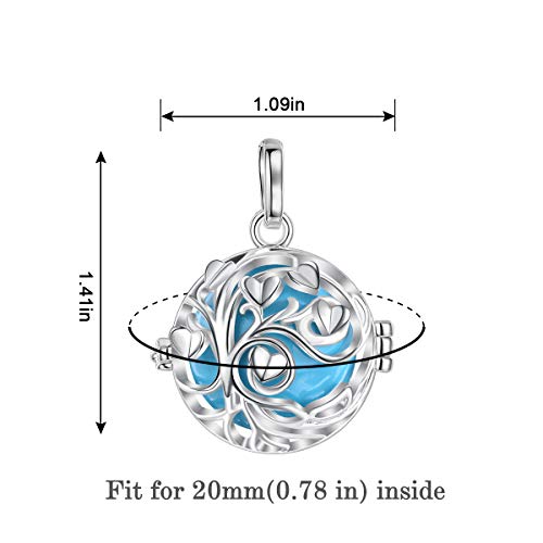 Aeonslove Harmony Ball Pregnancy Bola Necklace, Tree Of Life Harmony Ball Locket Angel Chime Caller Bell 20Mm Mexican Bola Balls Pendant Necklaces For Pregnant Women Baby Mom Gifts #TOP6