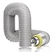 Produktbild Hon&Guan ø75mm Lüftungsschlauch Schallgedämmter Wärmeisolierung Alu Flexrohr Lüftungsschlauch für Klimaanlage, Rohrventilator Grau - Länge 1,2m (ø75mm*1,2m)