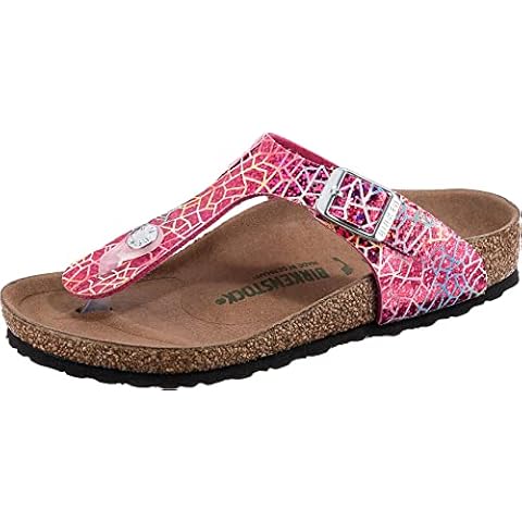 BIRKENSTOCK Gizeh Kids MF Mädchen,Kinder,Zehentrenner,Synthetik,formbeständig,Sandalen,strapazierfähig,hautfreundlich,Pink,32 EU Cover