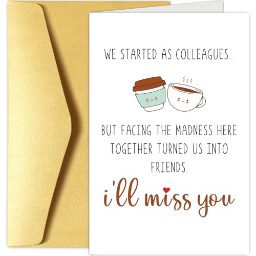 Colleague Leaving Card, New Job Card for Coworker Boss, Farewell Gifts for Colleague, Going Away...