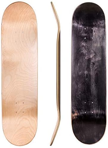 Cal 7 Black Skateboard Deck with Graphic Grip Tape | 7.75, 8, 8.25, and 8.5 Inch | Maple Board for Skating