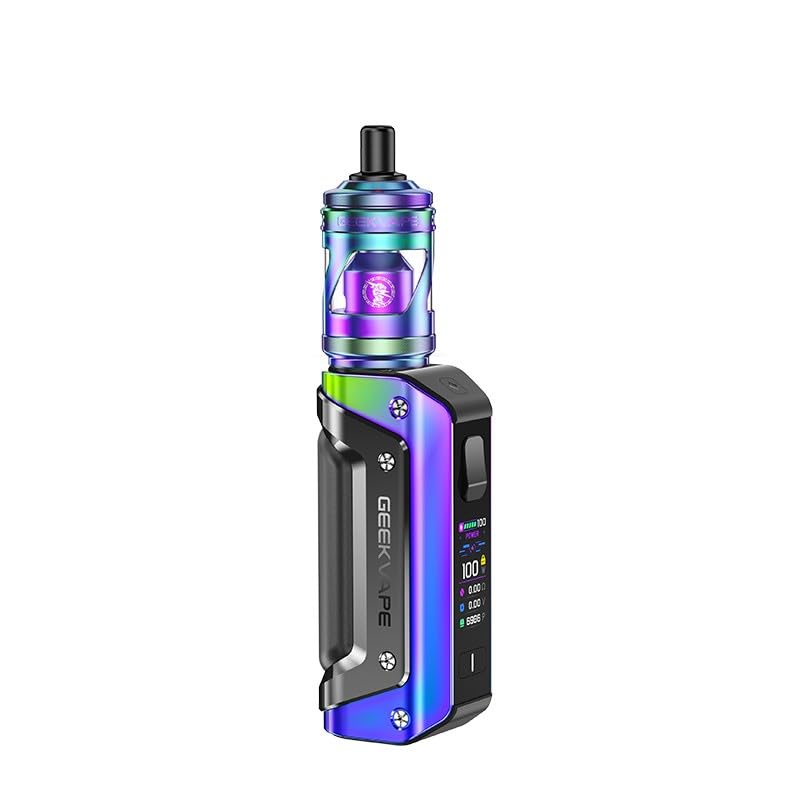 GeekVape Aegis Solo 3 MTL Kit 3000mAh – Box Électronique Compacte et Résistante, 100W de Puissance, Réservoir 4ml (Rainbow)