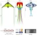 Kites for Adults & Kids Ages 4-8,Beach Kites Easy to Fly for Beginner, with Handle and 328ft Kite String，Best Toy and Gift for Boys & Girls. (Blue Haired Mermaid+Grassland+Octopus, 3)