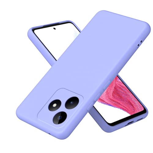 UPLAI Funda para Realme C53/Realme C51, Ultra Delgado Suave Silicona Líquida Antigolpes Carcasa con Premium Forro Fibra, Toque Estuche Caso.Púrpura