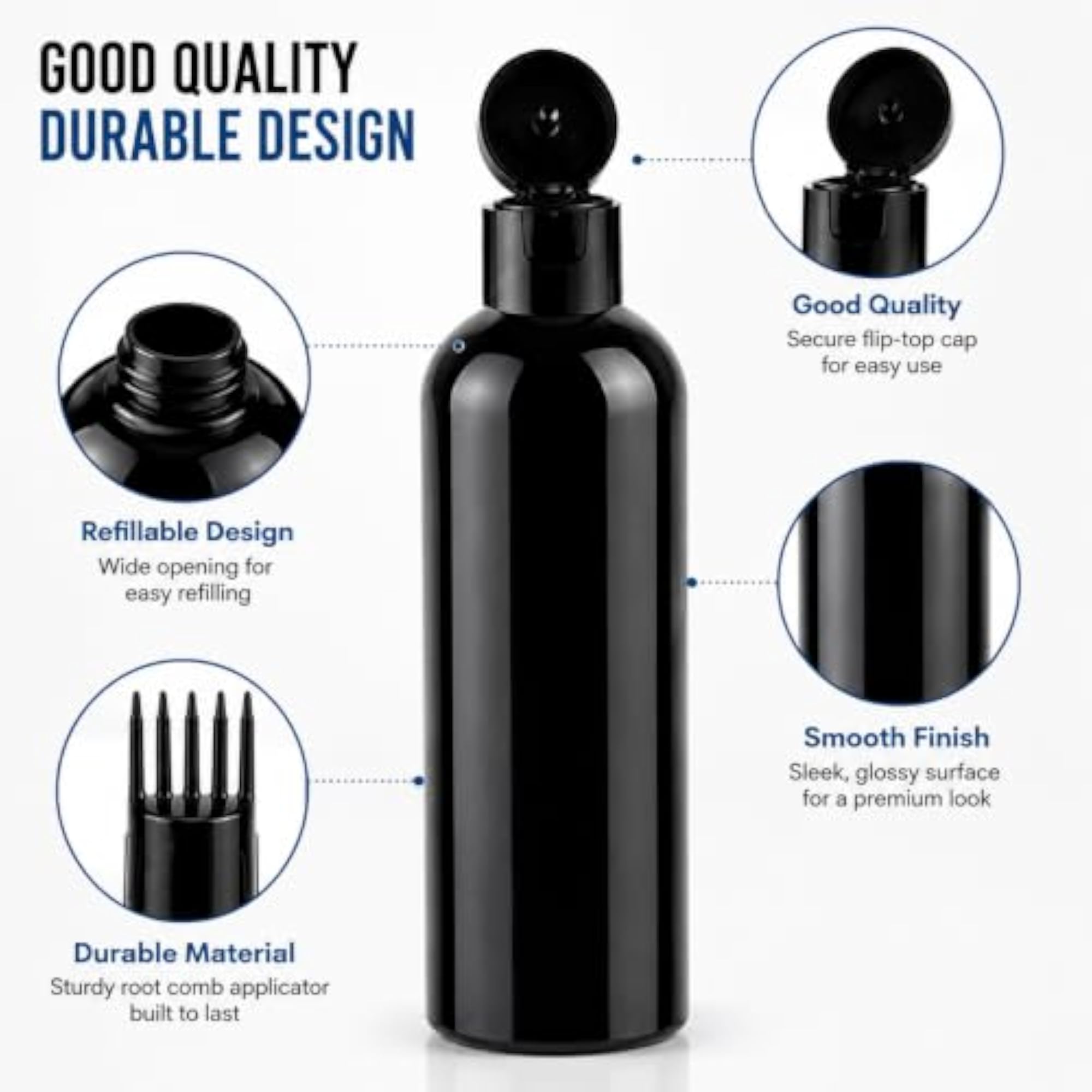Cylindrical Shape Refillable Containers, Set of 2