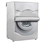 Waterproof Washing Machine Cover for Front Loading Washing Machine and Tumble Dryer, Dustproof Anti-UV Rain 210D Thickened Oxford Fabric (60 x 65 x 85 cm)