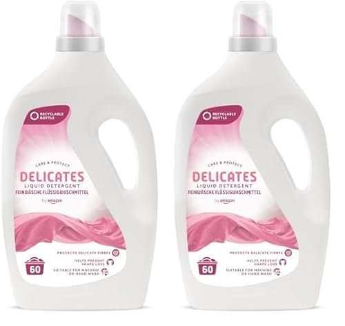 by Amazon, Detersivo liquido per delicati, 60 lavaggi (Confezione da 2)