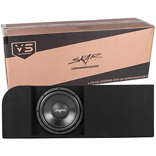 Skar Audio Single 12' Loaded Ported Subwoofer Enclosure Compatible with 2015-2025 Ford F-150 SuperCrew Cab Trucks