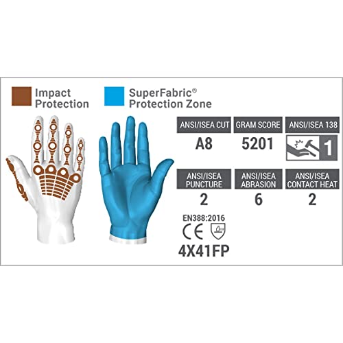 HexArmor EXT Rescue 4013 Firefighter Extrication Gloves with Impact and Cut Protection, X-Large