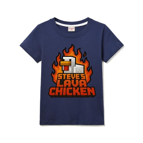 Chicken T-Shirt for Boys and GirlsT-Shirt Sports Short Sleeve Tops 3-13years Tee (Royal Blue 9 Years)