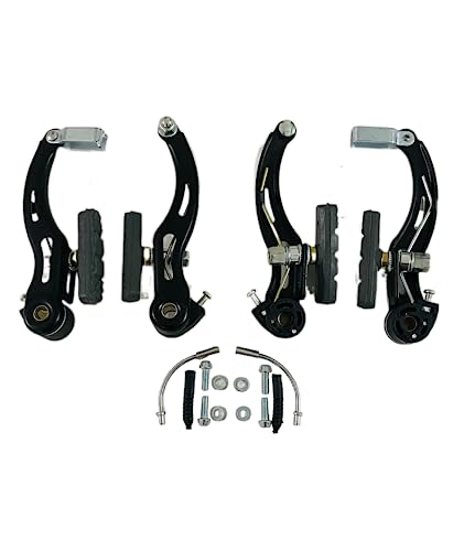 Image of Shrenik Cycle V Brake Power Front Rear Set with Pads /Brake Shoes Senior MTB Bicycle