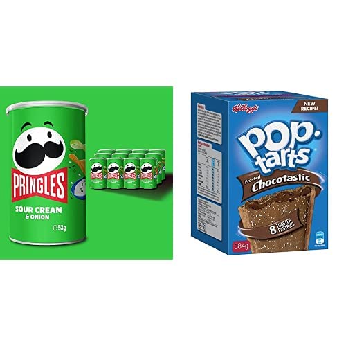 Save on Pringles Sour Cream and Onion, 12 Pack (12 x 53g) & Pop Tarts Kellogg's Pop Tarts