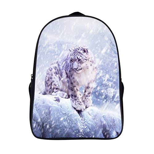 Sac à dos scolaire soulageant le dos avec motif léopard des neiges