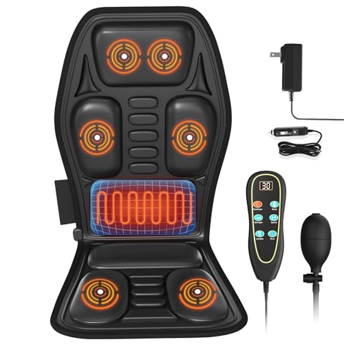 KNONNETD Back Massager for Chair, Massage Seat Cushion with Heat,