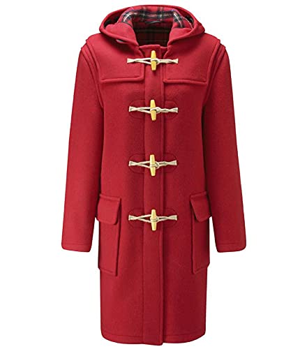 Original Montgomery Womens Wooden Toggles Duffle Coat (Red, X-Large) #TOP3