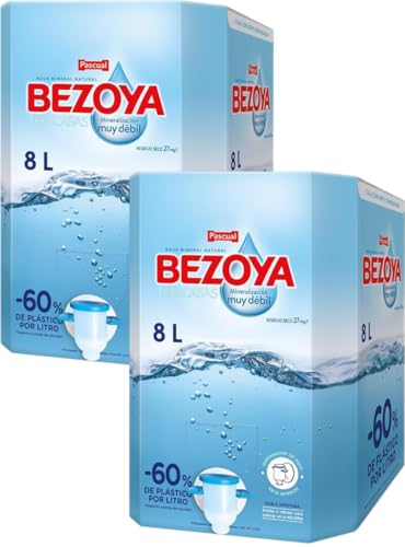 PACK 2 - Agua Mineral Natural 8 L – Mineralización Muy Débil – Agua Pura y Ligera – Formato Familiar con Grifo Dispensador.