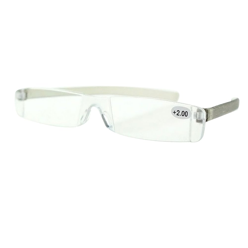 Newsight Slim Mini Pocket Tube Readers Easy Compact Reading Glasses +1.00~+4.00 Eyeweares (Gray, 2.0)