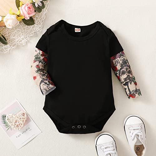 Magic Park Infant Baby Boys Tattoo Sleeve Romper Bodysuit Toddler Boy Tattoo Shirts Jumpsuit (Black-A, 0-6 Months) #TOP1