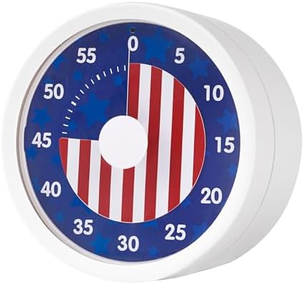 TWENTY5 SEVEN Countdown Timer 3 inch, Silent 60 Minute 1 Hour Vis...