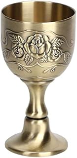 Pssopp Vintage Wine Cup, European Metal Red Wine Cup, Art Craft Decoration Home Ornaments, Red Wine Goblet, Glass Liqueur Goblet Wine Chalice