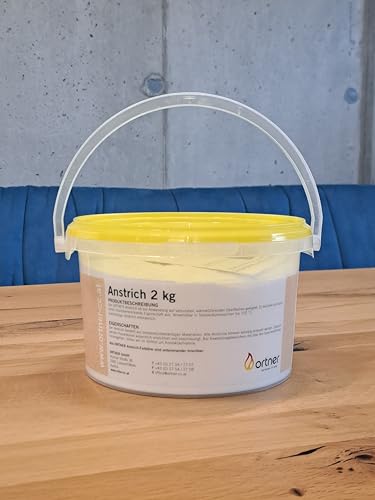 ORTNER Anstrich, 2kg Eimer, hochwertiger Kachelofen- und Kaminofenanstrich (Weiss RAL 9016)