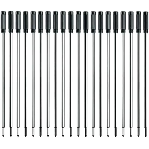 MengRan 4.5'' Cross Compatible Ballpoint Pen Refills, Medium Point Pen Refill -Black Ink Pen Refills.Pack of (20) Cover