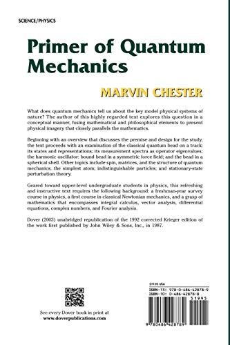 Primer Of Quantum Mechanics (Dover Books On Physics) #TOP1