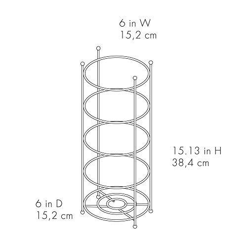 Zenna Home Toilet Paper Reserve, 3 Rolls, Chrome #TOP5