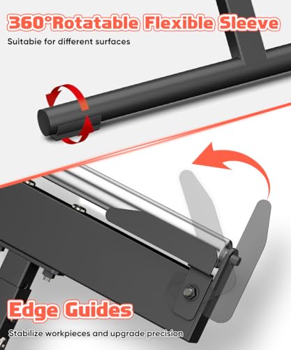 Artibear 2-Pack Roller Stand for Woodworking, 260 LB Load Capacity, 29-42\" Adjustable Height Outfeed Roller Stand with Polished Steel Roller Head, Miter Saw Table Saw Extension Support Stand, Black