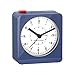 Marathon CL030053BL Classic Silent Sweep Alarm Clock with Auto Night Light. Batteries Included