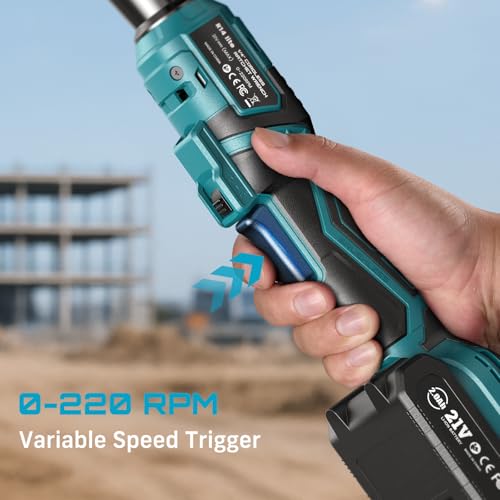 Seesii Cordless Electric Ratchet Wrench: 50Nm Torque 220RPM, 1/4" Power Ratchet Set w/ 2×2.0Ah Batteries, 5 Sockets, Fast Charger, 3" Extension, Carrying Bag - for Auto Repair, DIY, Motorcycle