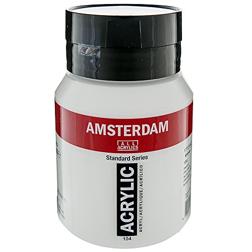 Royal Talens Amsterdam Standard Series Acrylic Color, 500ml Tube, Zinc White (17091042)