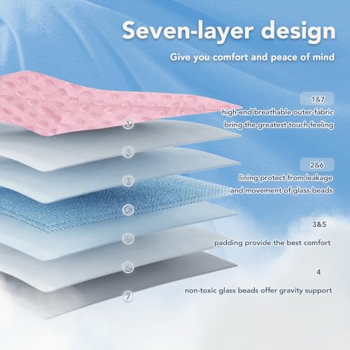 Topcee Weighted Blanket for Adults (15lbs 60"x80"), Minky Dots Heavy Blanket for 140-160lbs Sleeping, Soft, Cozy and Cooling Weighted Throw Blankets, Machine Washable, Pink