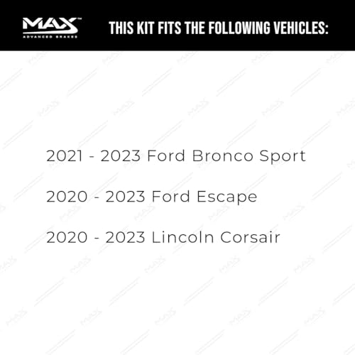 Image of MAX Advanced Brakes - Brake Kit For 2020-2023 Ford Escape, 2021-2023 Ford Bronco Sport, Lincoln Corsair| Carbon Ceramic Brake and Rotor Kit Front and Rear| OE Replacement Brake Rotors