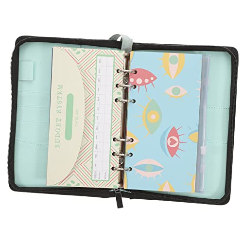 Lurrose Large Capacity PU Zipper Budget Envelope Bag Set Practical Cash Storage Wallet Multiple Slots for Expense Tracking and Budgeting for Personal Finance Organization